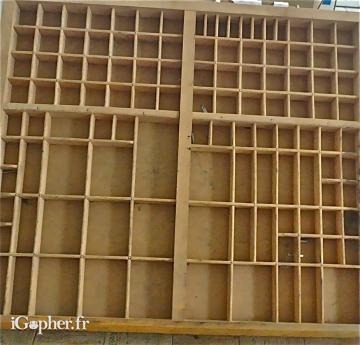 Cases d'imprimerie (vides)