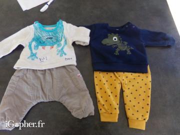 2 ensemble d'hiver pour bébé 1 mois