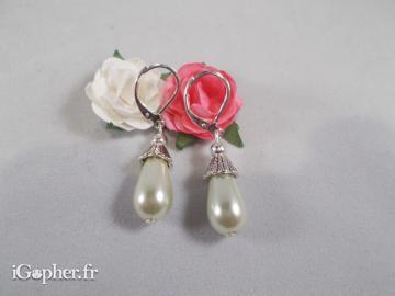 Boucles d'oreilles en argent (création artisanale)