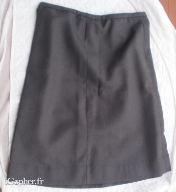 Jupe cousu main gris foncé T46/48