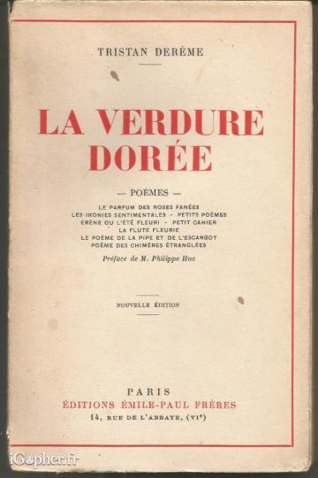Livre : La verdure dorée (Tristan Derème)