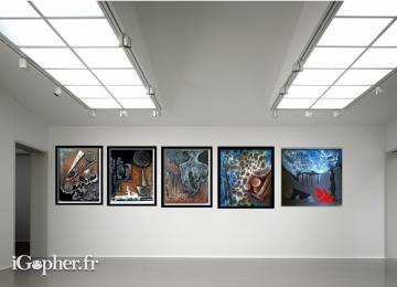 5 pièces tableaux abstraits modernes