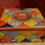 Boite en métal style matelassé