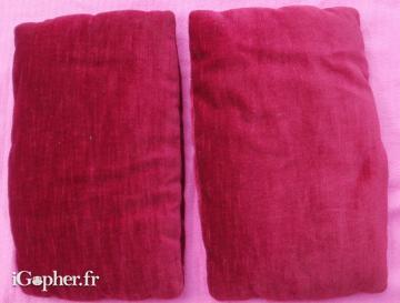 2 coussins en velours (pourpre)