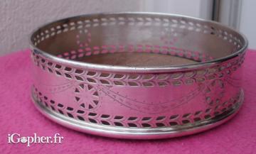 Dessous de bouteille de vin Presidential Wine Coaster argenté