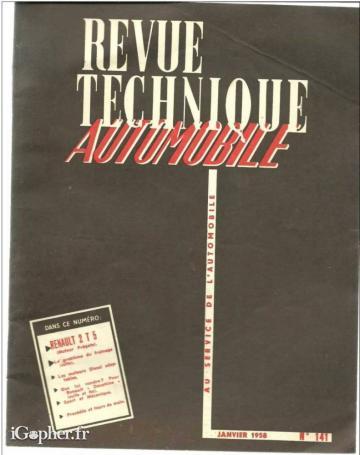 Revue Technique Automobile Renault 2 T5 (moteur Frégate)