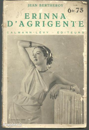 Livre : Les tablettes d'Erinna d'Agrigente (Jean Bertheroy)