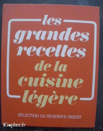 Livre Les grandes recettes de la cuisine légère - Reader's Digest