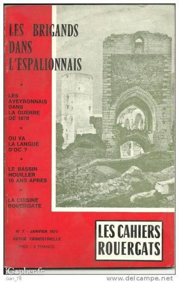 Revue : Les Cahiers Rouergats N°7 Janvier 1972
