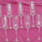 10 verres à champagne (8 facettes)