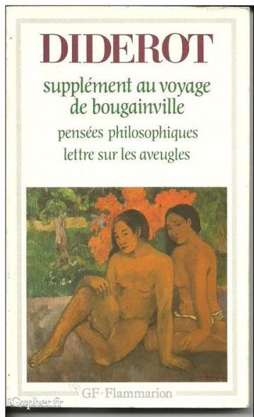 Livre : Supplément au voyage de Bougainville Pensées... (Diderot)