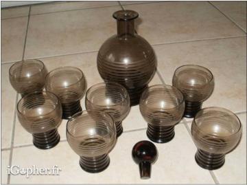 Carafe + 8 verres (service apéritif)