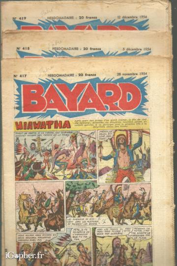20 numéros de Bayard Hiawatha une histoire d'indiens (411 au 433)