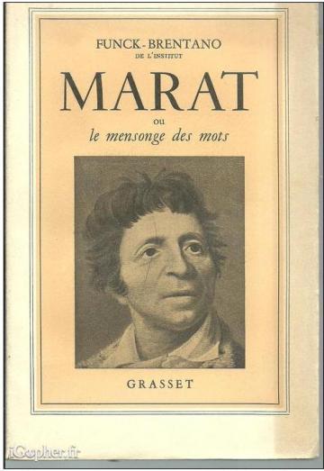 Livre "Marat ou le mensonge des mots" (Funck-Brentano)