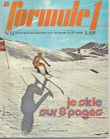 Revue J2 Formule 1 N° 51 Je skie sur 8 pages