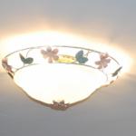 Plafonnier en verre type opaline - KERIA