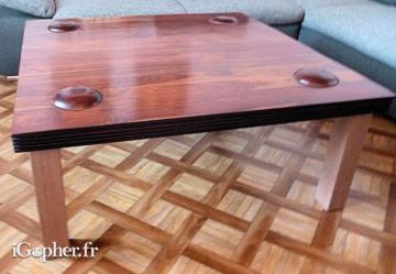 Table basse de salon Maison du Monde en teck et chêne