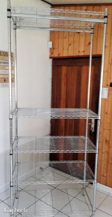 Etagère en acier chromé Retif