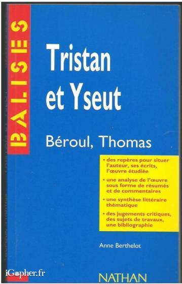 Livre : Tristan et Yseut (Béroul Thomas) - Balises N°25