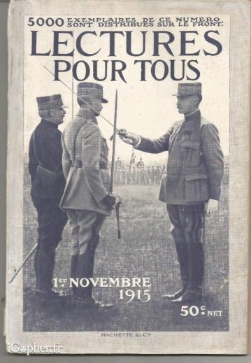 Livre : Lectures pour tous - 1er novembre 1915