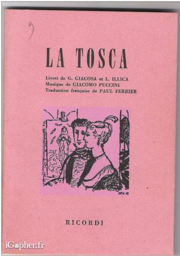 Livre "La Tosca" de G. Giacosa et L. Illica
