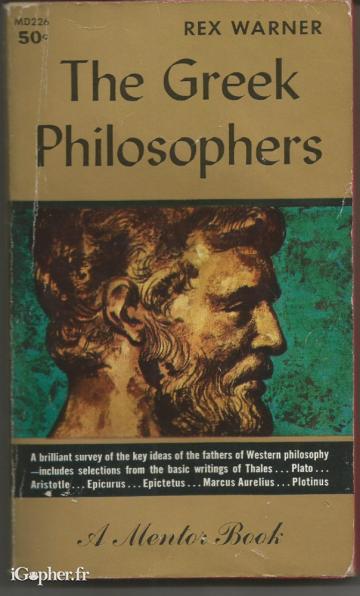 Livre en anglais : The greek philosophers (Rex Warner)