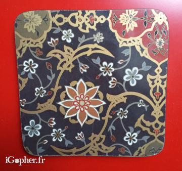 Dessous de plat carré en Formica vintage