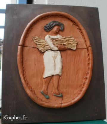 Tableau médaillon de Jean Boutin