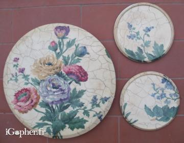 Dessous de plat + 2 dessous de bouteille (Manover)