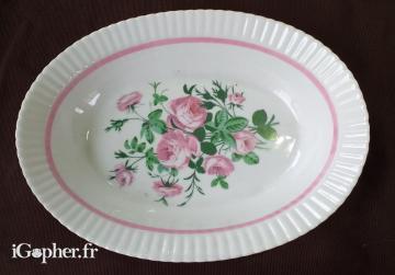 Plat creux en porcelaine d'Auteuil