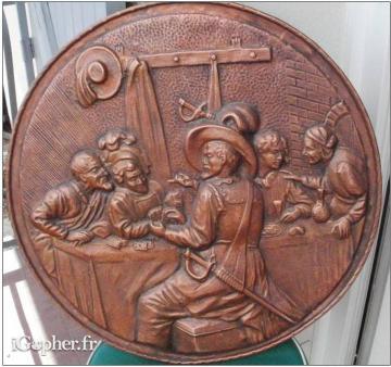 Plaque décorative en cuivre