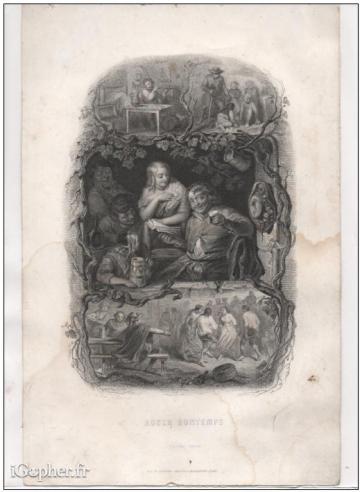 Gravure ancienne de Roger Bontemps