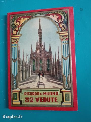 Dépliant : Ricordo Di Milano, 32 Vedute (en 4 langues)