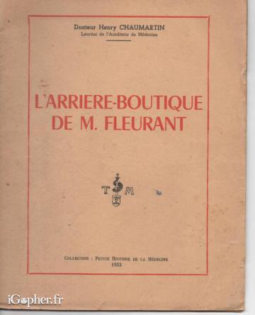 Livre : L'arrière boutique de M. Fleurant (Henry Chaumartin)