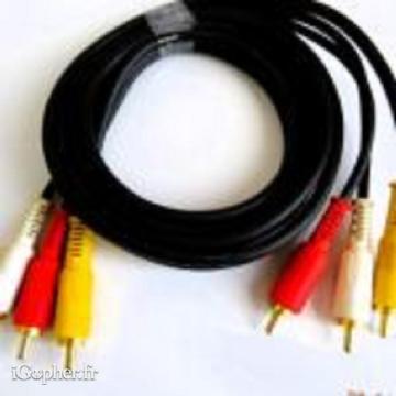 Câble adaptateur audio video 3 RCA Choséal,