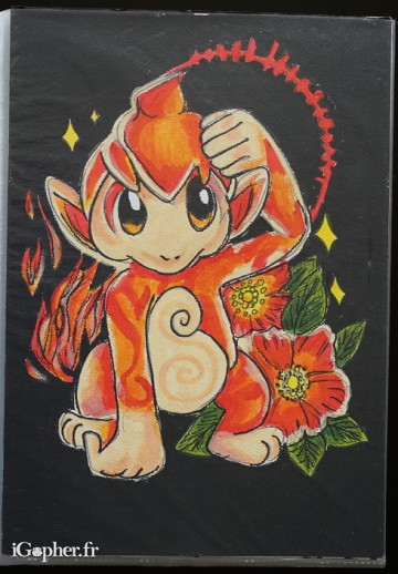 Bl-peinture - Pokémon Ouisticram - Aquarelle A4