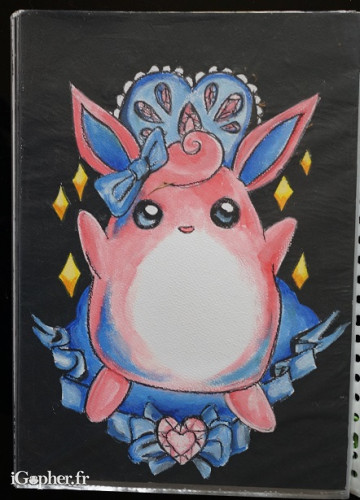 Bl-peinture - Pokémon Grodoudou - Aquarelle A4