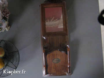 Boite à Clefs en bois massif avec miroir intégré