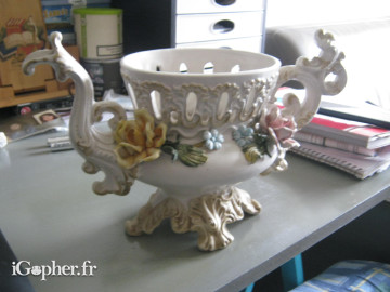 Vase décoratif Capo Di Monte (pièce unique)