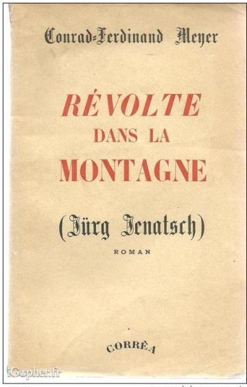 Livre "Révolte dans la montagne" (Conrad-Ferdinand Meyer)