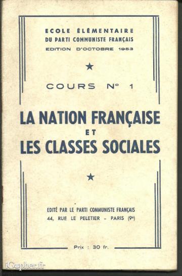Livre de cours : Nation Française et Classes Sociales
