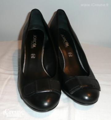 Chaussures noires pour femme en cuir (Eram)