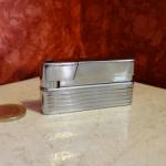 Briquet Silver Match en métal chromé