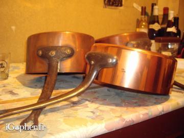 Casseroles en cuivre (anciennes)