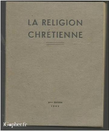 Livre sur la religion Chrétienne