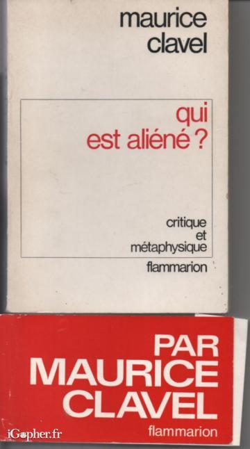 Livre Qui est aliéné ? (critique et métaphysique)