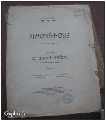 Livre de partition de musique : Aimons-nous