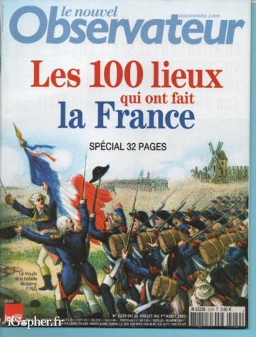 Nouvel Observateur n°2229 : 100 lieux qui ont fait la France