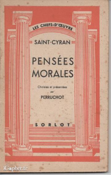 Livre : Pensées morales (Perrichot) (Saint-Cyran)
