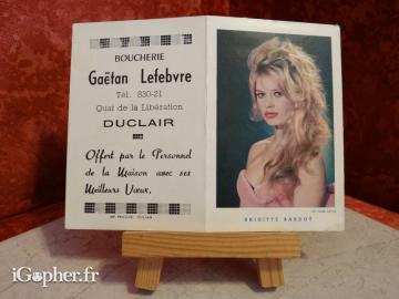 Calendrier de poche Brigitte Bardot (1961)